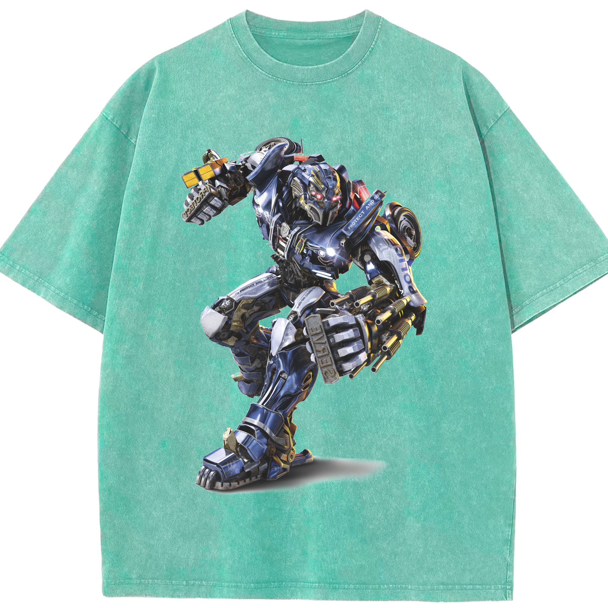 （画像用）  綿100% ヴィンテージ風 半袖Tシャツ（フロントプリント）